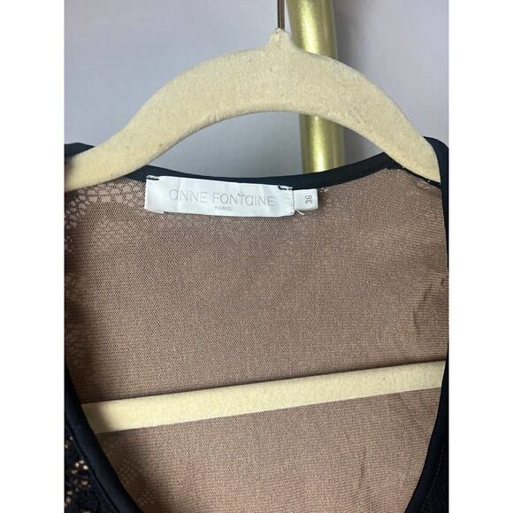 Anne Fontaine Black Lace Bubble Dress Sz. 36 (US 0-2) - Picture 6 of 8